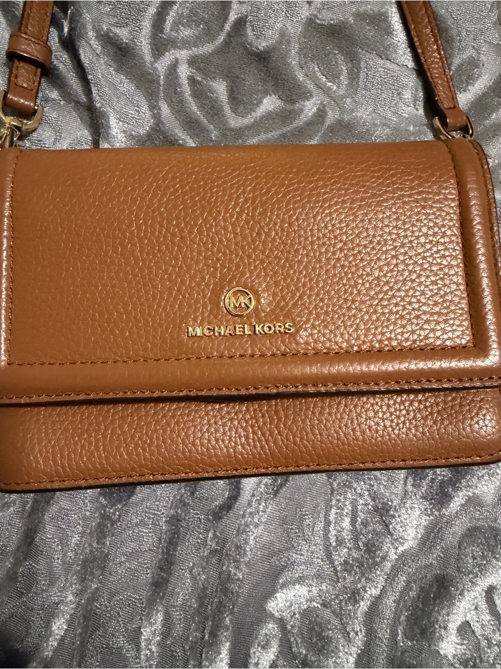 Michael Kors Caramel/Tan Pebbled Leather Crossbody Bag
